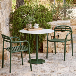 Bliss stol med arml&aelig;n, dark green, Cane-line