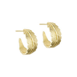 Linn wide hoops, forgyldt, Pure by Nat