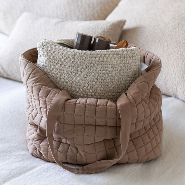 Strikket Toilettaske Petra, beige melange Strikket Toilettaske Petra, beige melange, By LOHN