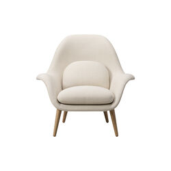 FF1770 Swoon Lounge Chair, Sunniva 811/lakeret eg, Fredericia Furniture