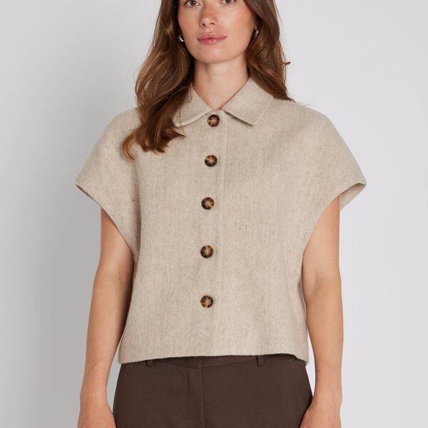 Tona waist coat, light-sand, PBO