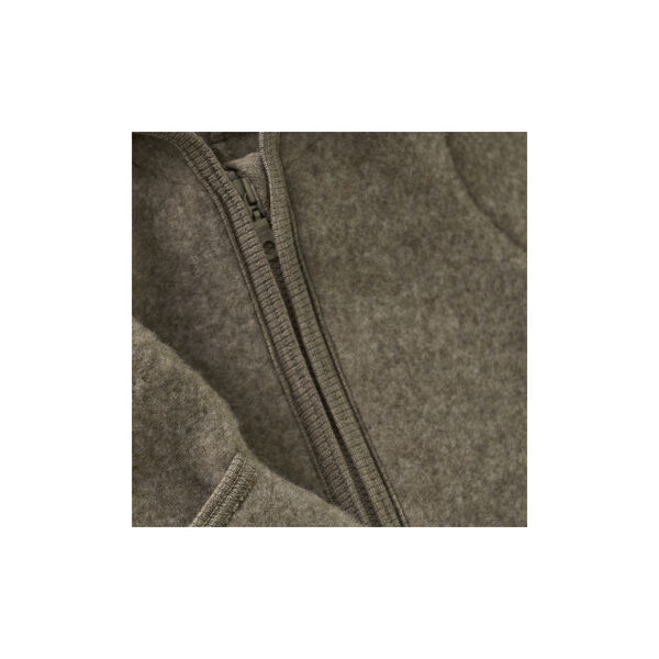 Pram Suit Ears Wool Fleece, savannah melange, HUTTEliHUT