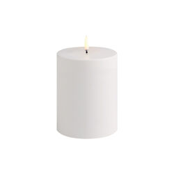 LED Outdoor Pillar Candle 13 cm, white, Uyuni Lighting
