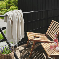 Sams&oslash; plaid, 00100 white, Silkeborg Uldspinderi