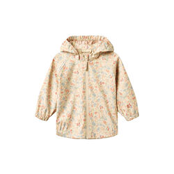 Rainwear Chardy Jacket, flowers and seashells, Wheat