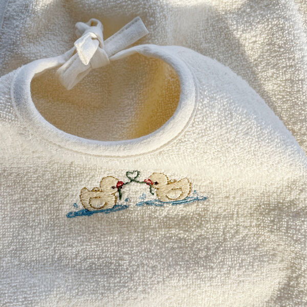 Figo 2-pack Terry Bibs, antique white, Konges Sl&oslash;jd