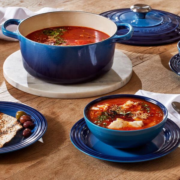 Signature rund st&oslash;bejernsgryde &Oslash; 20 cm, azure blue, Le Creuset