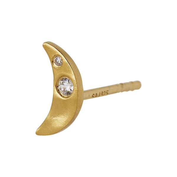 Petit Bella Moon Earring Single, gold, Stine A Jewelry