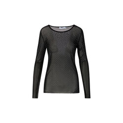 CC Heart EVE mesh blouse, black simili, Coster Copenhagen
