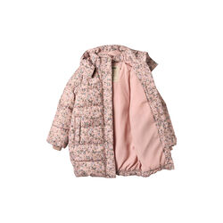 Puffer Coat Yrsa, rose powder flowers, Wheat