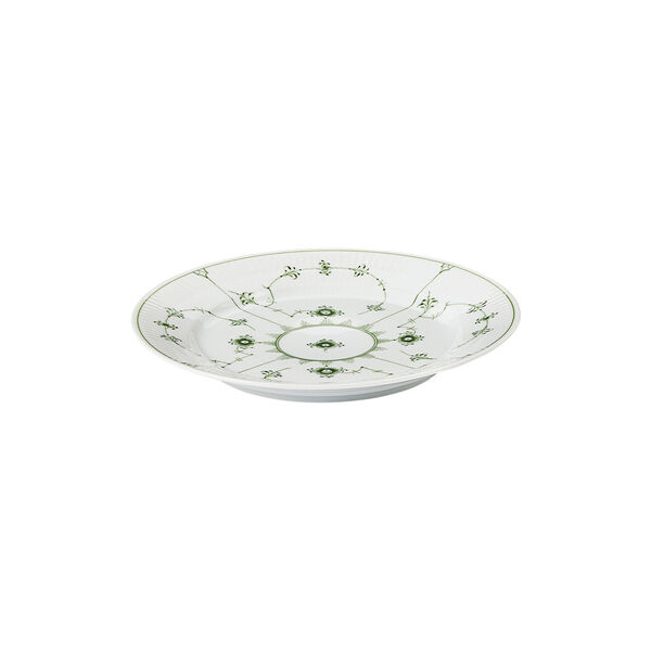 Gr&oslash;n Musselmalet Riflet tallerken &Oslash; 25 cm, Royal Copenhagen