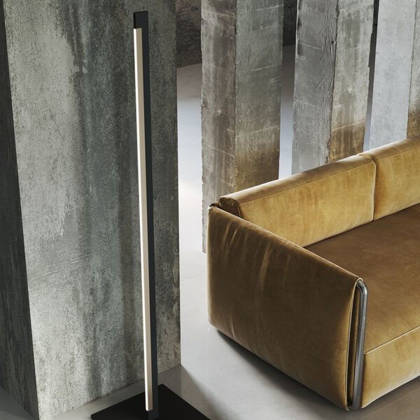 INLAY F1 LINEAR gulvlampe, matt black/satin gold, LIGHT-POINT