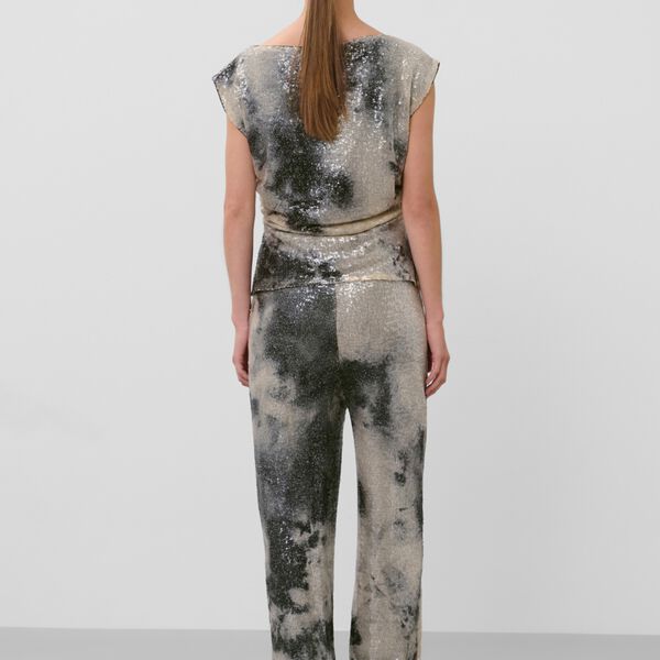 SLMacy Pants | Pistachio & Turbulence Sequin | Buks, Soaked in Luxury