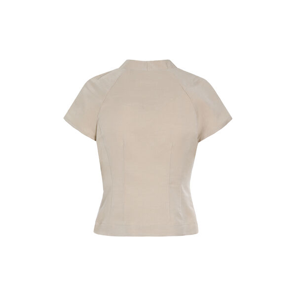 Sukosu kort&aelig;rmet bluse, ivory, BITTE KAI RAND