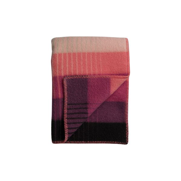 &Aring;SMUND GRADIENT Throw, pink/green, R&oslash;ros Tweed