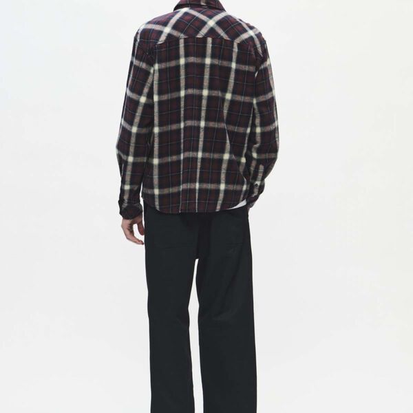 WWCooper shirt, decadent chocolate check, Wood Wood