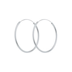 Plain Hoop &oslash;reringe, s&oslash;lv, Pernille Corydon Jewellery