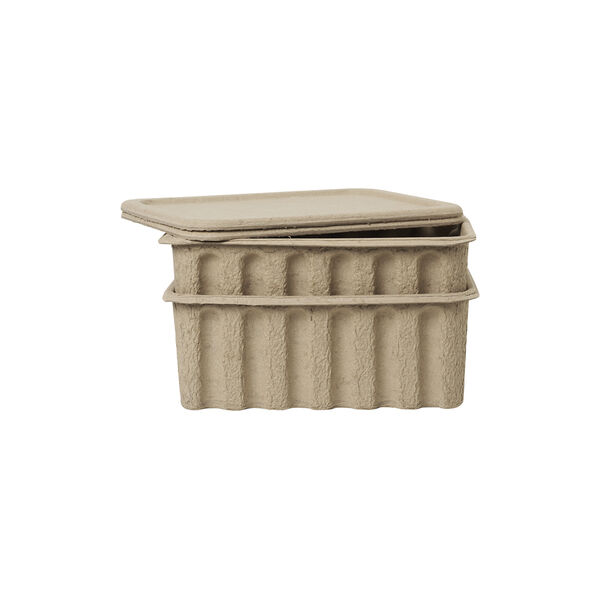 Paper Pulp Box 2 pcs, brown, ferm LIVING