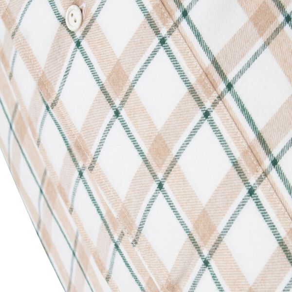 Checked Cotton Flannel Bed Set, green/beige/white, Lexington