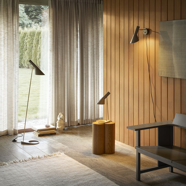 AJ gulvlampe, brass/warm grey, Louis Poulsen