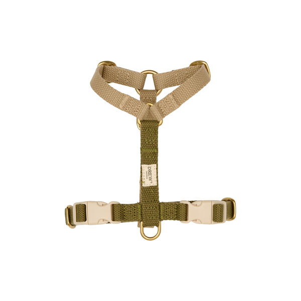 Bl&oslash;d & justerbar hundesele, olive, Drew's Dogwear