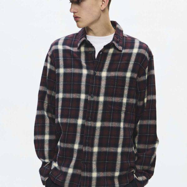 WWCooper shirt, decadent chocolate check, Wood Wood