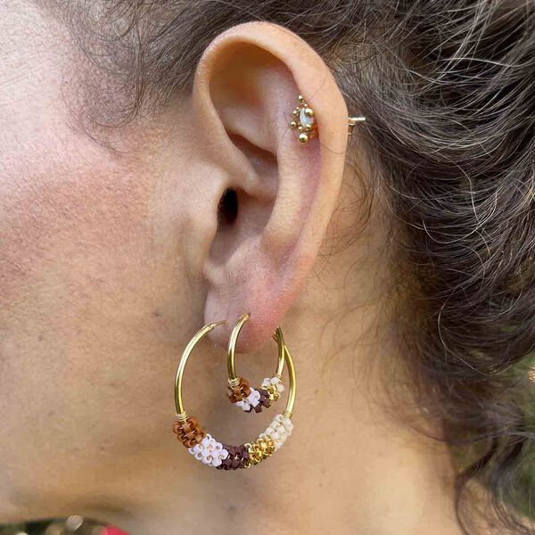 Sanne &oslash;reringe, cappuccino, Nuni Copenhagen