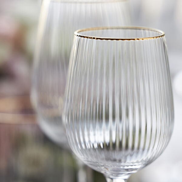 Palermo Gold hvidvinsglas 4 stk., Lyngby Glas