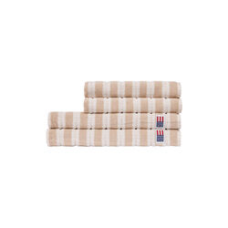 Striped Terry Towel, lt beige/off white, Lexington