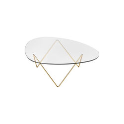 Pedrera Coffee Table, brass semi matt, GUBI