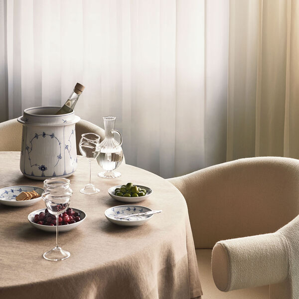 Musselmalet Riflet vinkøler 21,5 cm, Royal Copenhagen