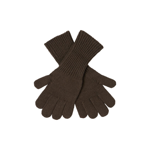 Aske Knit Gloves, dark roast, MarMar Copenhagen