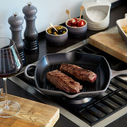 Signature Kvadratisk grillpande, flint, Le Creuset