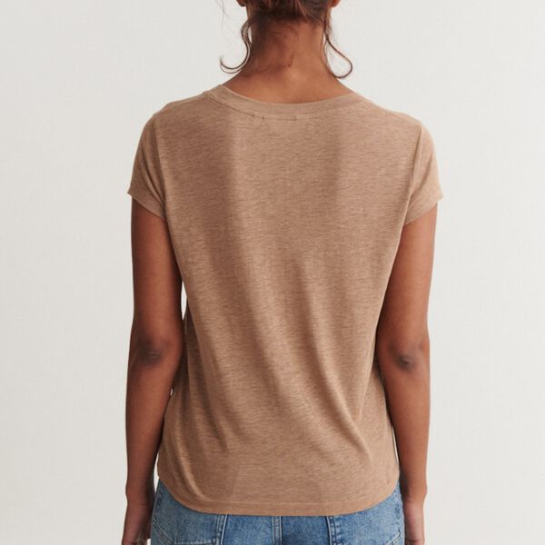 Ashly SS Tee, portobella, Basic Apparel