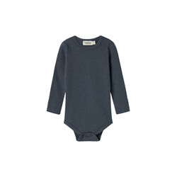 Plain Body LS bodystocking, blue, MarMar Copenhagen