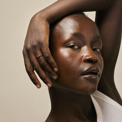 Amore Ring, forgyldt/r&oslash;d, ENAMEL Copenhagen