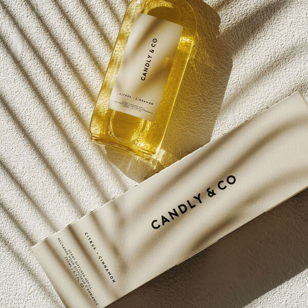 No. 3 Diffuser Refill, Citrus/Cinnamon, Candly & Co