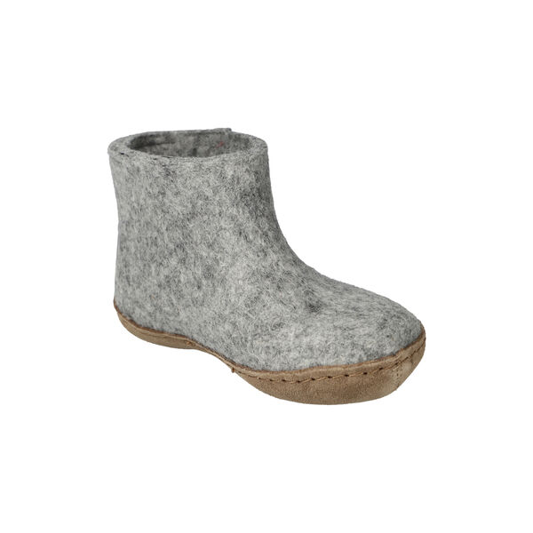 Filtankelstøvle junior, grå Filtankelstøvle junior, grå, Glerups