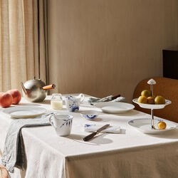 Hvid Riflet tallerken &Oslash; 19 cm, Royal Copenhagen