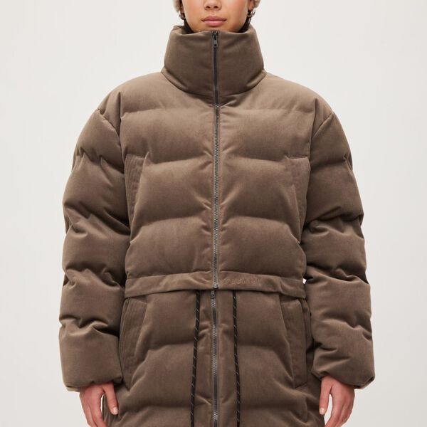 Jacket Puffer Hybrid Cord, dark rock, Rethinkit