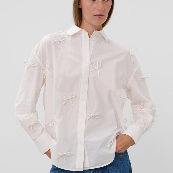 SLJoa Bow Shirt | Broken White | Skjorte, Soaked in Luxury