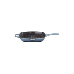 Signature st&oslash;bejern kvadratisk grillpande 26 cm, chambray, Le Creuset