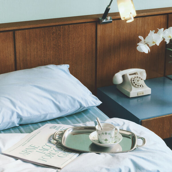 Grøn Musselmalet Riflet kop med underkop 24 cl Grøn Musselmalet Riflet kop med underkop 24 cl, Royal Copenhagen