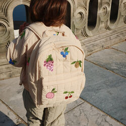 Juno Quilted Sequin Backpack Midi, frapp&eacute;, Konges Sl&oslash;jd