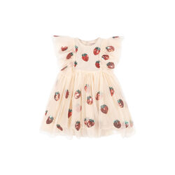 Yvonne Frill Dress, strawberry Yvonne Frill Dress, strawberry, Konges Sløjd