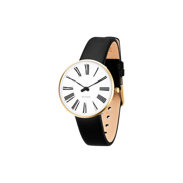 Roman armbåndsur, white/gold/black, Arne Jacobsen Watches