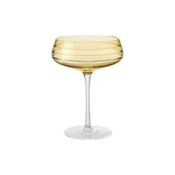 Champagne Coupe Triple Cut, amber, Louise Roe