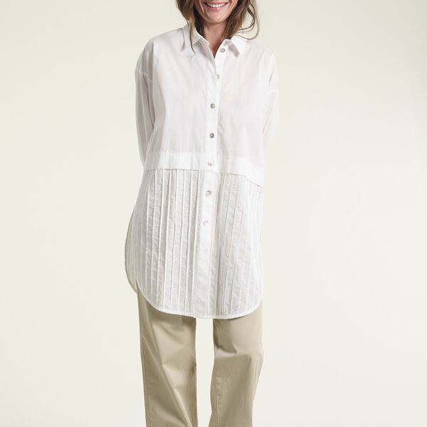 Core cotton pintuckskjorte, white, BITTE KAI RAND