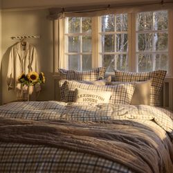 Printed Lyocell Pajama Set, lt beige/off white, Lexington