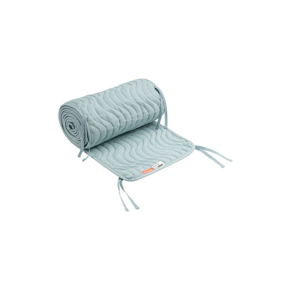 Quiltet sengerand med bindebånd , blue, Done by Deer